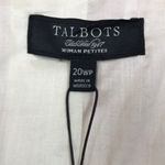 Talbots NWT  Woman Petites 20WP Tweed Knit Pink White Open Front Cardigan Jacket Photo 10