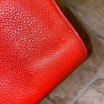 DKNY Orange Genuine Leather Gold Chain Strap Shoulder Bag Photo 8