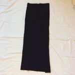 Bec & Bridge  EUC Knit Ribbed Black Maxi Skirt with High Slit - Size 4 Photo 8