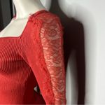 Venus  Y2K Ribbed Lace Sweetheart Top Coquette Cottagecore Bodycon Size S Photo 3