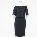 Shoshanna - Black Lace Flower Cut Dress. Photo 2