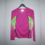 FILA  Performance M Long Sleeved Design Running Top in Hot Pink and Lime Photo 2