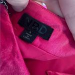 NBD  Revolve Hot Pink Satin Halter Neck Mini Bodycon Dress Size Small Photo 4