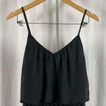 Catch My i Medium High Waist Sheer Skirt Maxi Dress Sleeveless V Neck Black Photo 2