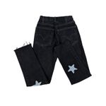 Levi's - Star Applique Raw Hem Jeans in Black Photo 3