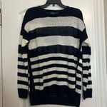 Polo Ralph Lauren Women's Crew Striped Linen Sweater Black Size L Photo 0