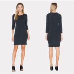 James Perse Standard  Black Sweatshirt Shift Dress women’s S  Raglan Pull on Photo 2