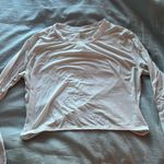 Lululemon white cropped long sleeve Photo 0