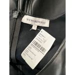 We Wore What  Faux Lace Up Corset Mini Dress in Black 2 Womens Vegan Leather Skater Photo 7