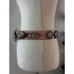 BHW Rhinestone Blingy pink leather belt western women’s belt country girl Pink Photo 2