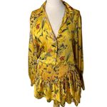 Alexis #700  Floral Ruffle Mini Dress In Yellow garden Photo 3
