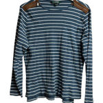 Ralph Lauren Lauren Women's Cotton Shirt Striped Long Sleeve Zip Shoulder 1X Photo 0