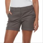 Apt. 9  Torie Printed Mid Rise Cuffed Hem Chino Shorts Black White 4‎ Photo 9