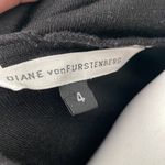 Diane Von Furstenberg DVF Form Fitting Ruched Midi Little Black Dress size 4 Photo 5