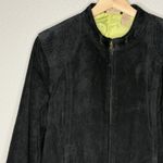 Ruff Hewn VTG Black Suede Moto Jacket Womens XL Zip Front Minimalist Street Edgy Photo 5