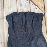 Acne Studios Black Taffeta Strapless Mini Dress Size S Photo 2
