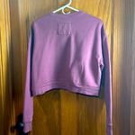Girlfriend Collective  Cropped Cotton Crewneck Sweatshirt Size Small Purple Photo 3
