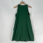 Lou & grey Stretch Woven Forest Green Sleeveless Zip Neck Mini Dress Size S Photo 7
