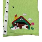Bobbie Bell Bright Green Dog Novelty Cardigan Sz M St Bernard & Spaniel in Dogho Size M Photo 10