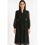 Who What Wear Dark Fairy Whimsigoth Dotted Sheer Belted Midi Dress XS Black Academia Retro Photo 9