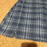 Brandy Melville Blue plaid Cara skirt with front slits never worn Photo 3