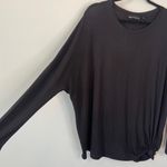 Athleta  Black Long Sleeve Tunic Top with Side Knot Sz Medium Photo 3