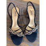 Jacqueline Ferrar Bejeweled Slingback Heels - Size 7M Photo 7