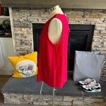 Philosophy  Red Sleeveless Pleated Top Photo 2
