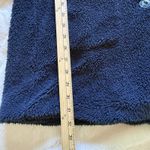 Beyond Yoga  Navy Blue Sherpa Long Pea Coat Women's Large Cozy‎ Teddy Fleece Photo 5