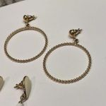 Monet Lot Of 3 Signed  Costume Earrings Pierced - Gold Tone Dangle Photo 7