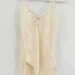 Silk Mirage Vintage Fairycore Silk Teddy Lingerie Bodysuit Embroidery Floral Tan Size XS Photo 0