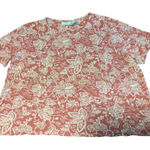 White Stag Woman Top 22W/24W Floral Print Short Sleeve Casual Blouse Photo 0