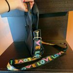 Love by Design Love colorful multi color removable crossbody strap handbag black faux leather Photo 1
