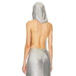 H:ours x Bridget Chainmail Halter Top in Silver Small New Womens Metal Tank Photo 1