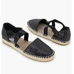 Reaction Kenneth Cole  ‘Luna’ Black Glitter Espadrilles Sandals Shoes Size 9‎ Photo 1