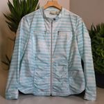 Zenergy striped cloudy striped print light‎ zip up Women’s Size M Medium Photo 0