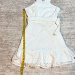 Ciebon Women XS White Lace Patchwork Floral Criss Cross Neck Dress Cottagecore Photo 3