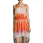 Haute Hippie NWT Ombre' Silk High- Low Dress $535 Size Medium Photo 3