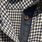 Jones New York  Monochrome navy and white Gingham Button Down Shirt Photo 3