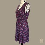 Xhilaration  Purple Floral Fit & Flare Dress Women’s M Sleeveless Casual Sundress Photo 3
