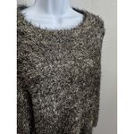 Silence + Noise Women's Gold SilverMetallic Foil Fuzzy Sweater, , Sz: M-L (b29) Photo 5