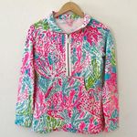 Lilly Pulitzer  Pullover Skipper Popover Let's Cha Cha Ocean Theme 1/2 Zip Photo 0