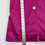 Coach  Rain Coat Magenta‎ Floral Lined Button Front Jacket Coat XS READ Photo 7
