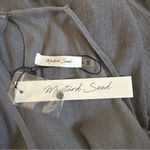 Mustard Seed Gray Woven Crochet Fringe Tank Top Aztec Festival Boho Sz Sm Photo 9