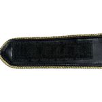 Vintage Sandy Duftler Belt Size Small Black Velvet Statement Dynasty Gold Emblem Photo 10