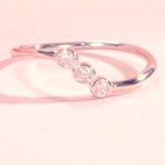 Boutique Sparkling Moissanite‎ Diamond Ring | 14k White Gold Plated Sterling Silver Photo 11