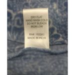 En Crême En Creme Top Womens Small Boho Crochet Insert Floral Blue Tassel Tie Top Blouse Photo 9