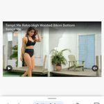 Tempt Me  polka dot black high rise swim bottoms size XL new Photo 7