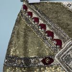 Alice + Olivia NWT  Elana Embellished Gold Sequin Mini Skirt Women’s Size 4 Photo 4