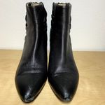 Jil Sander  Navy Boots Nappa Leather Ankle Side Ruched Block Heel Black 40 9.5 Photo 3